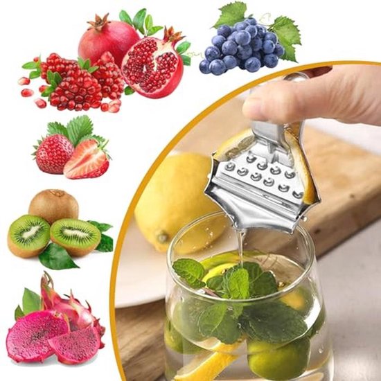 6 Stuks Hand Citruspers - Roestvrijstalen Handpers voor Fruit en Sap van Merkloos — afbeelding 3