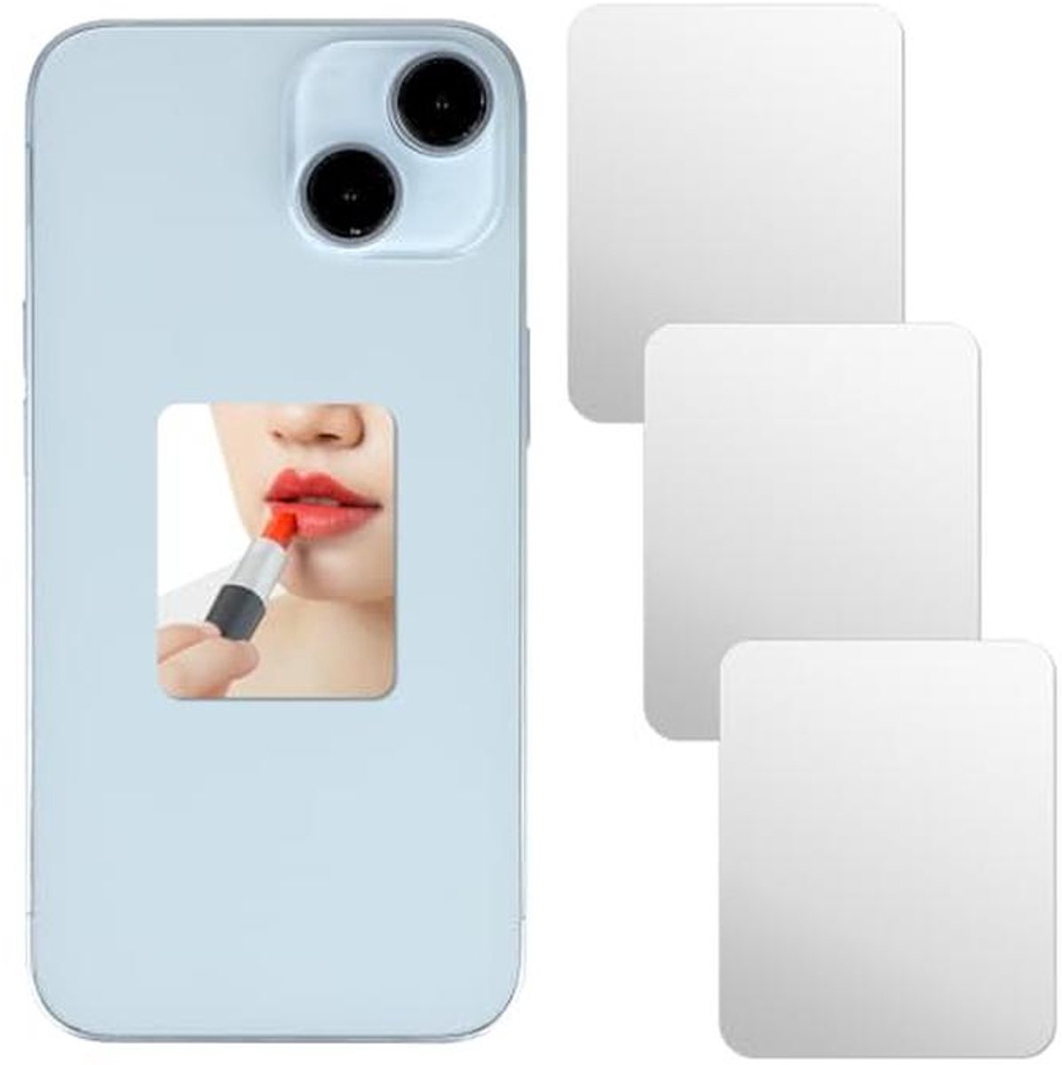 Zelfklevende Make-upspiegels voor Smartphone - 3 Stuks