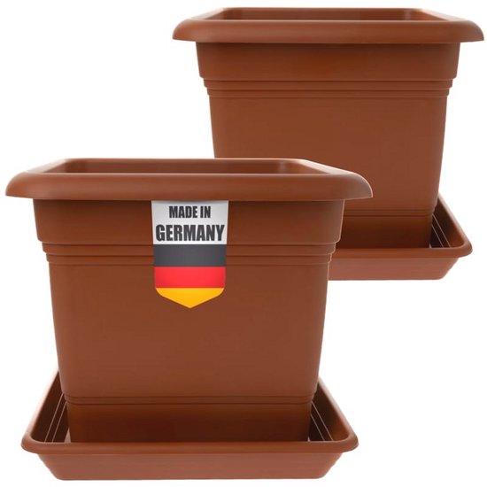 Plantenpot/bloempot terracotta - grijs - D33 x H31 cm - binnen | Fun en