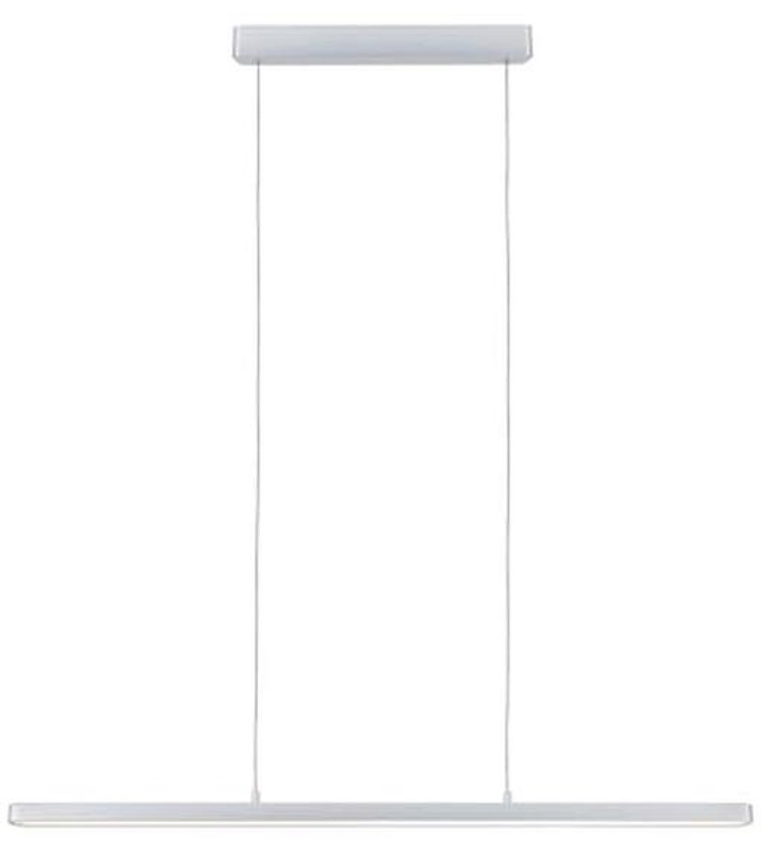 LED hanglamp dimbaar warm wit chroom aluminium kunststof plafondlamp 2700 K