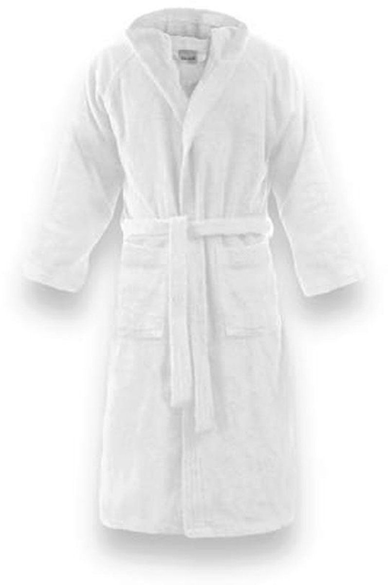 Uniseks Volwassen Badjas met Capuchon - Grijze 360 g/m² XL