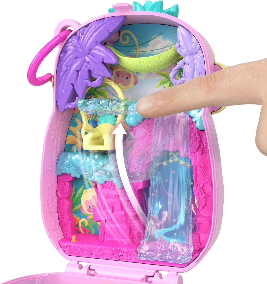 Polly Pocket Ananas Aapje Compacte Speelset — afbeelding 2