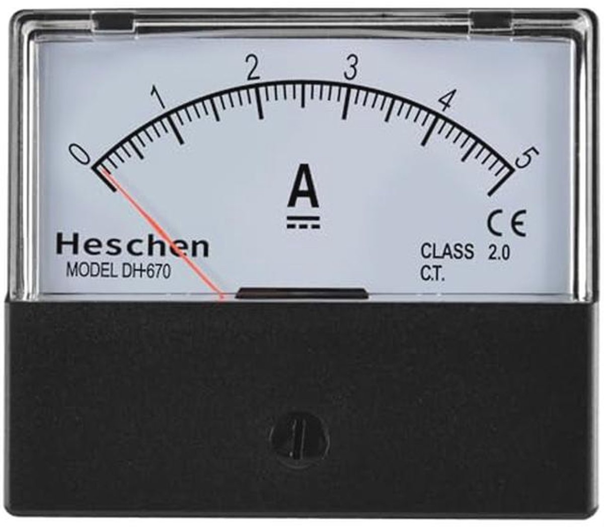 Rechthoekige Metermunitieteller voor DC 0-5A - Nauwkeurigheid Klasse 2.0