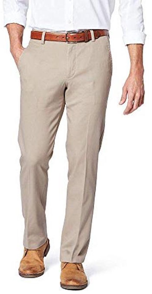 Heren Slim Fit Kaki Broek voor Vrije Tijd - Comfortabele Stretch Broek