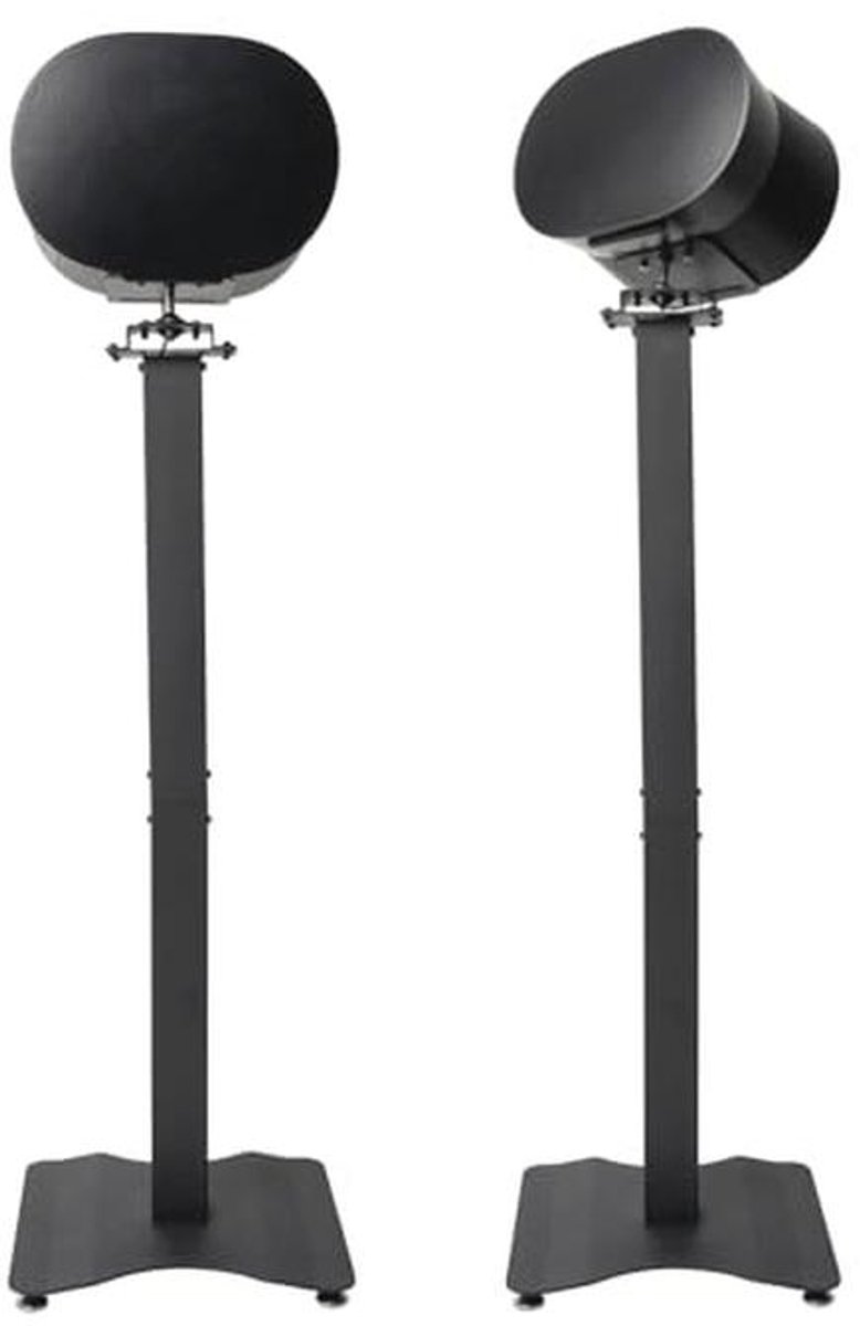 Metaal 2-pack luidsprekerstandaarden voor Sonos Era 300 met instelbare rotaties en hellingen - Vloerstandaarden in zwart