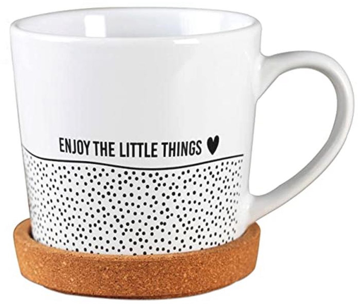 Hoogwaardige keramische mok met kurk onderzetter - decoratieve koffiemok voor elke gelegenheid — cadeau in Cadeau-ideeën - foto 3