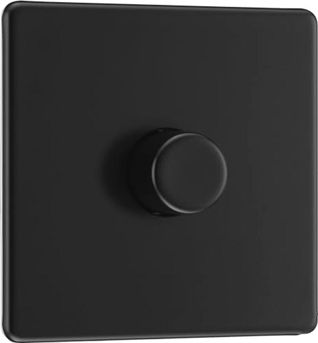 Enkele Dimmer Schakelaar 2-Weg Push On/Off 200W Mat Zwart