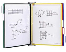 Wanddisplay Unit Starter Set Met 5 Display Pockets in Verschillende Kleuren en 10 Vel Capaciteit
