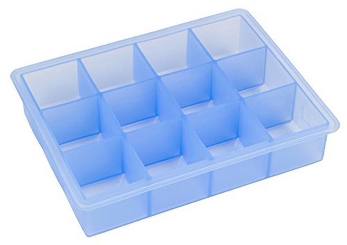 Siliconen Ijsblokjesvorm Vierkant 4cm - Blauw