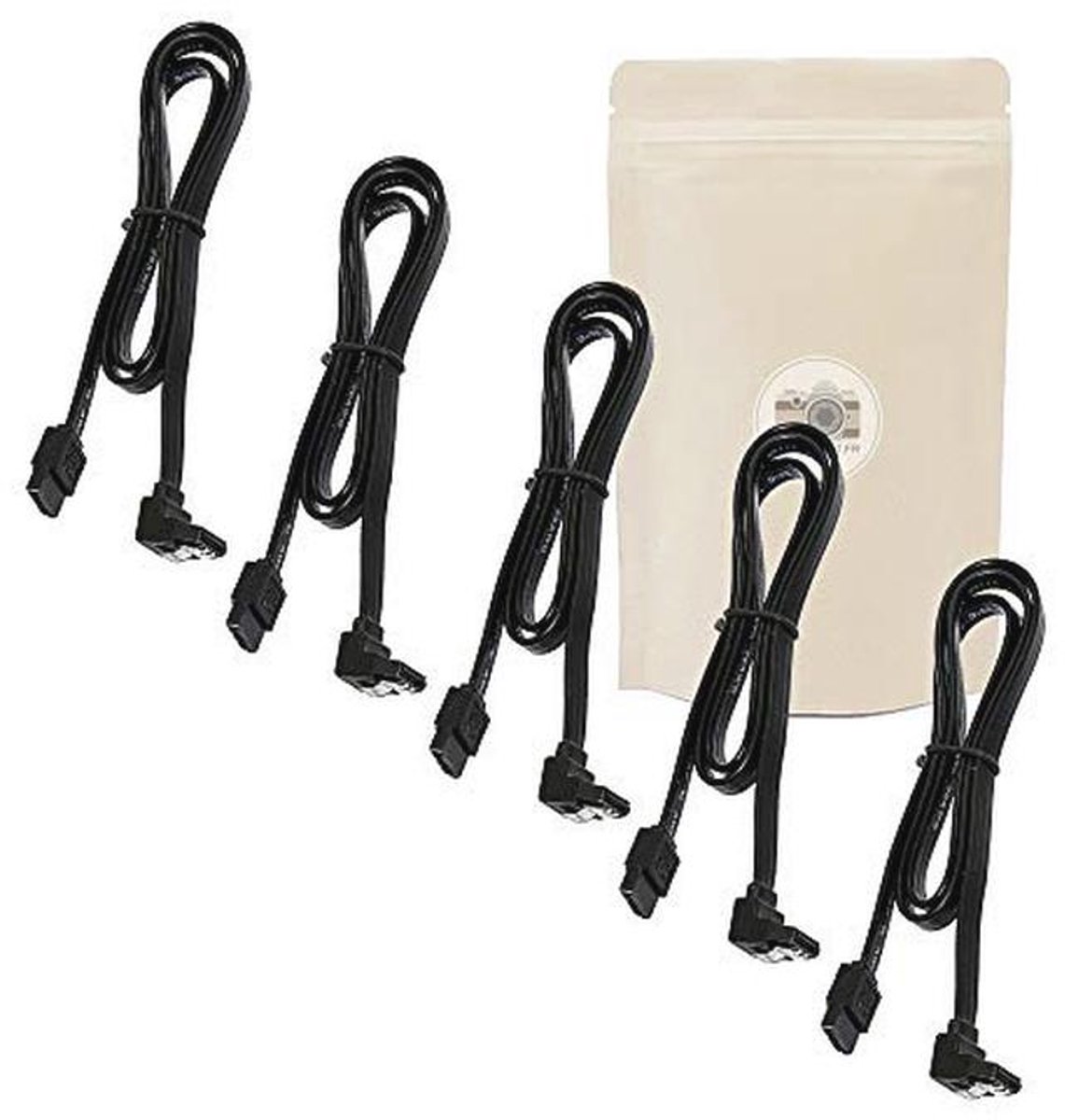 SATA-kabel 40 cm 90° 6 Gbps voor HDD en moederbord