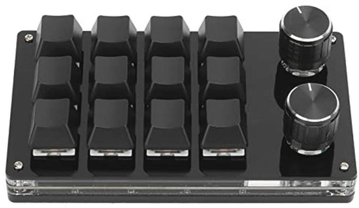 12 Toets Macro Toetsenbord - Eenhandig Programmeerbaar Mechanisch Toetsenbord voor Gaming en Kantoor