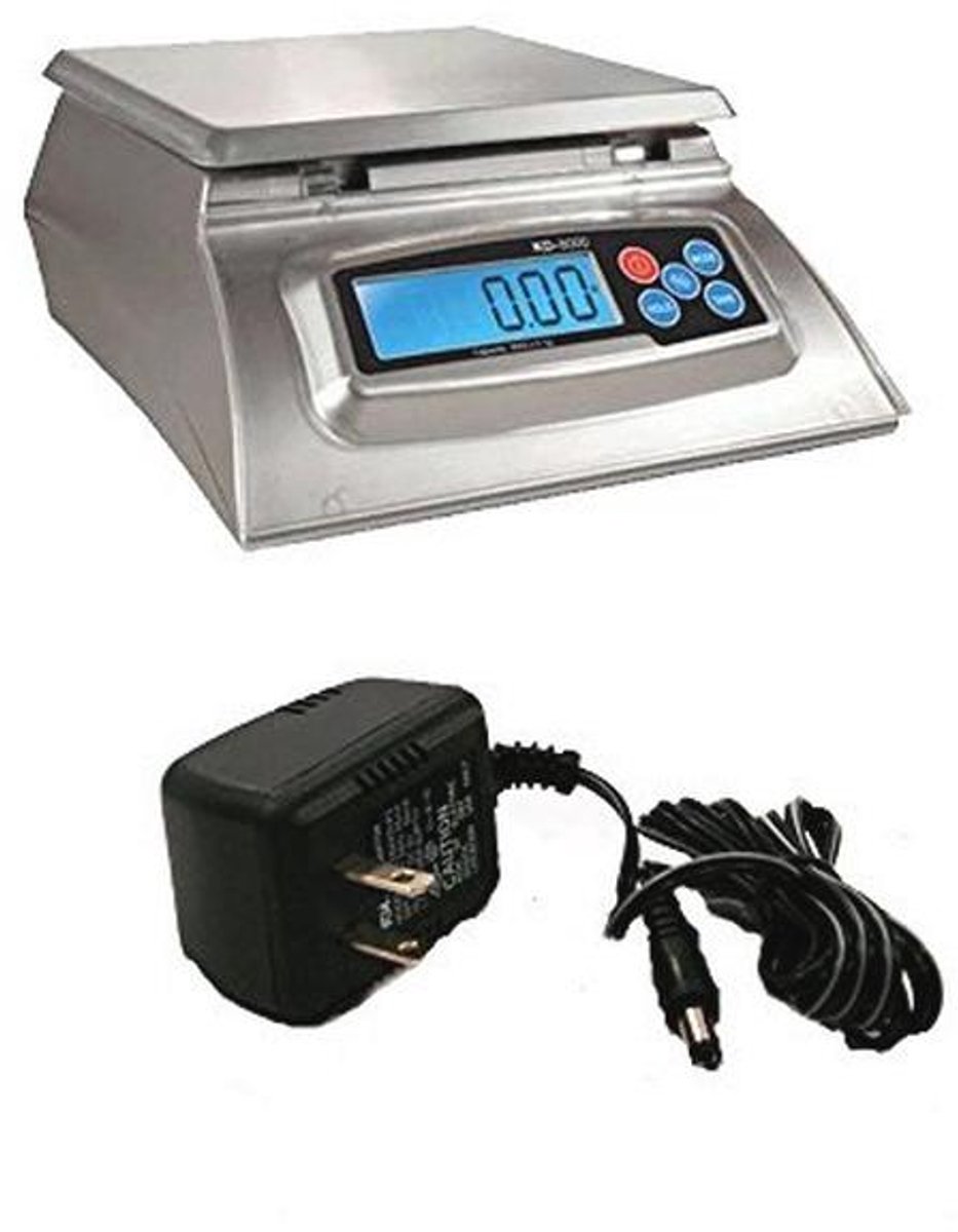 Digitale Voedscale Roestvrij Staal 8000g - Keukenweegschaal met LCD-display