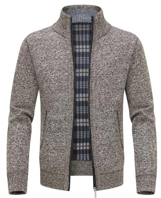 KUDORO Vest voor heren Traditionele jas met rits Gebreide