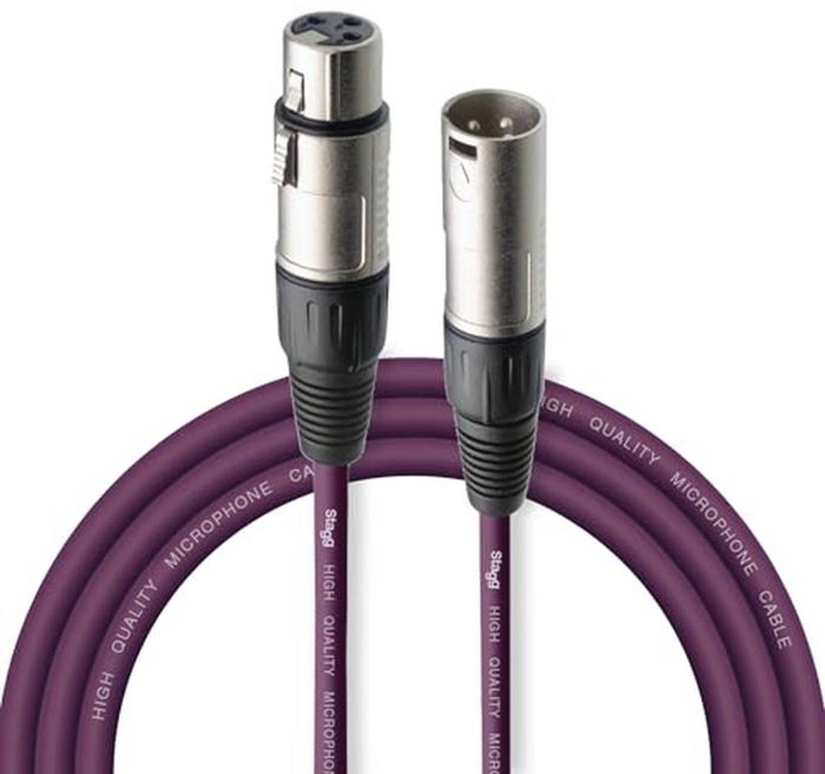 3 Meter XLR naar XLR Microfoonkabel - Paars - Duurzaam en Flexibel