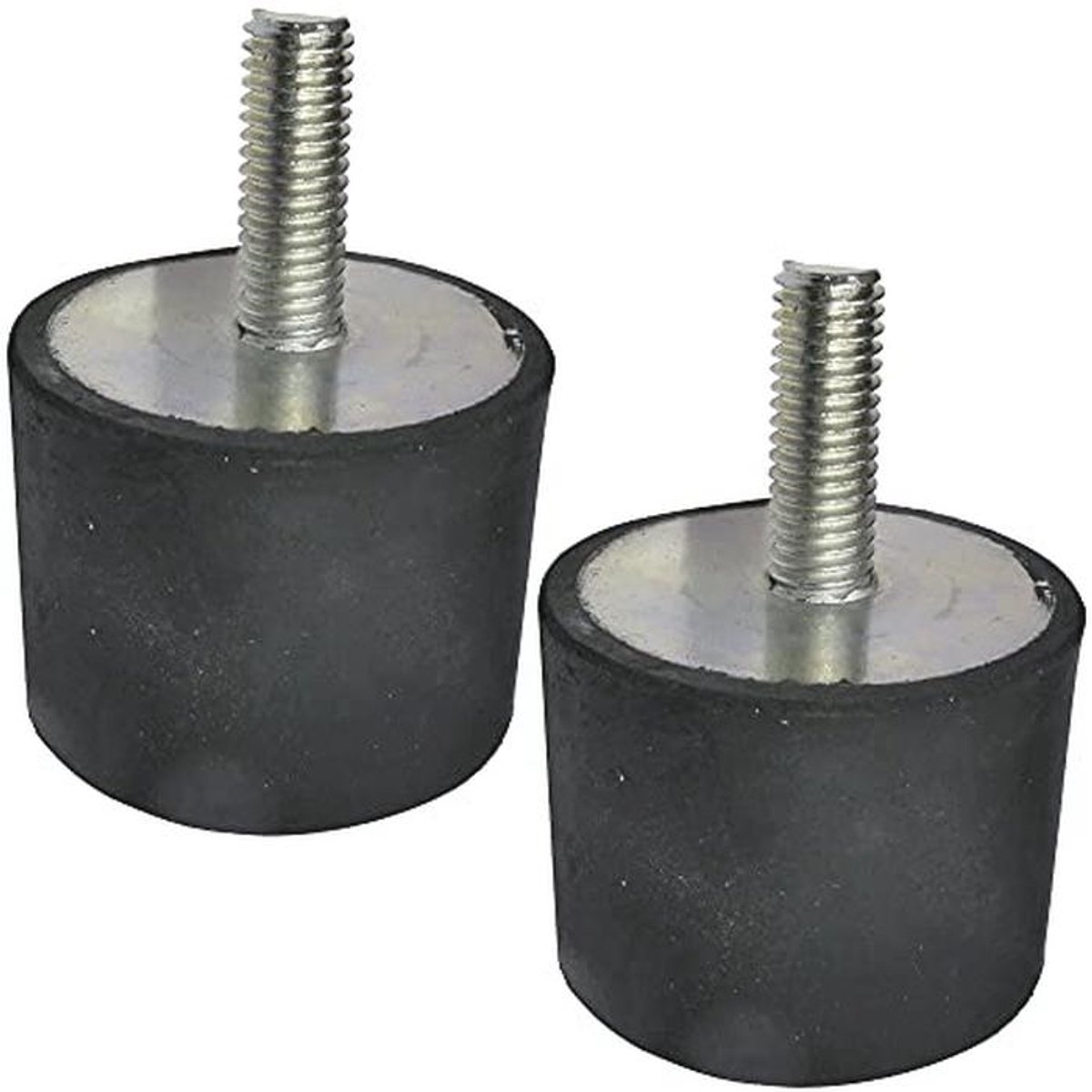 Set van 2 rubberen trillingsdempers - M8 schroefdraad - Ø40mm H:30mm - shore hardheid 70