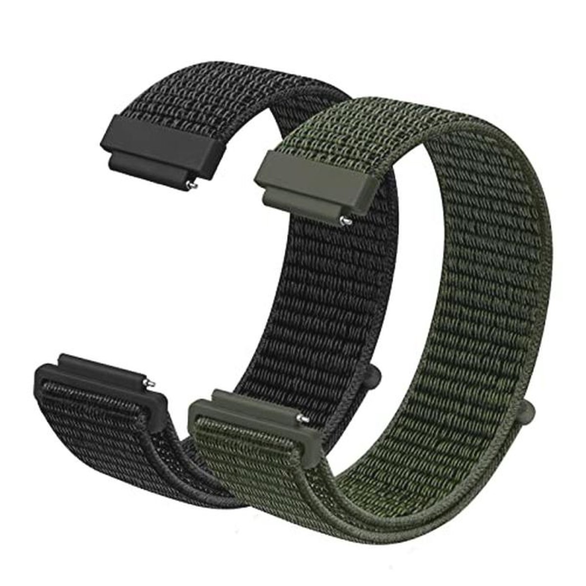 Nylon Horlogebandjes met Snelsluiting - Vervangende Bandjes voor Heren en Dames - Set van 2, 16mm-18mm-20mm