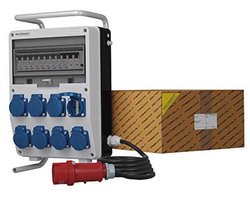 Mobiele Stroomverdeler met 8x230V Contactdozen voor Bouwstroom