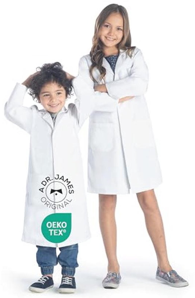 Premium Laboratoriumjas voor Kinderen - Meerdere Zakken en Klassieke Pasvorm