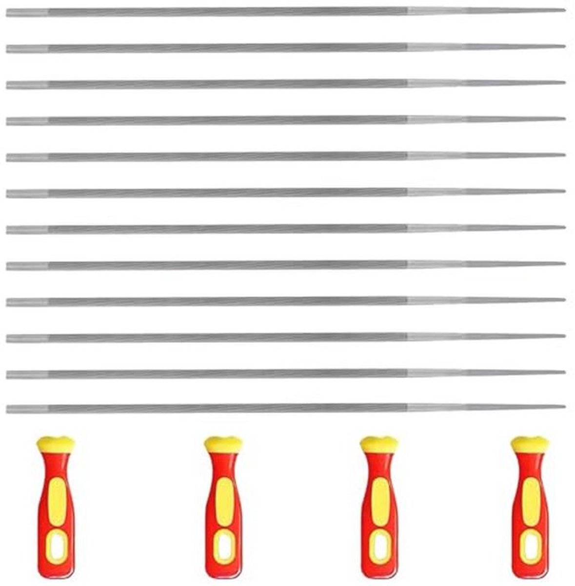 Ronde Vijl voor Kettingzaag 4 mm - 12 Stuks met Ergonomische Handgrepen