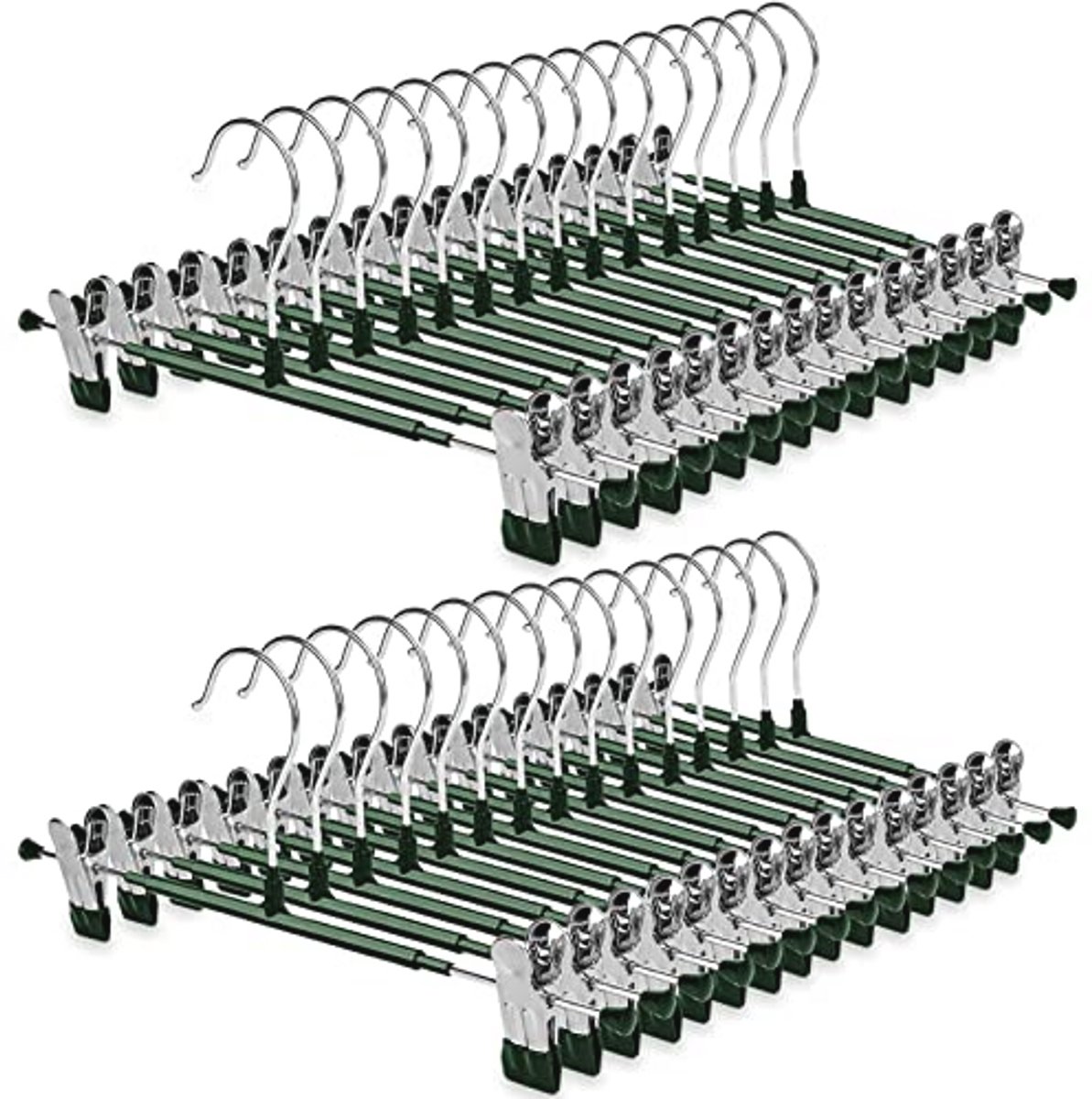 30 Stuks Hangers met Clips voor Ruimtebesparende Kledingoplossingen