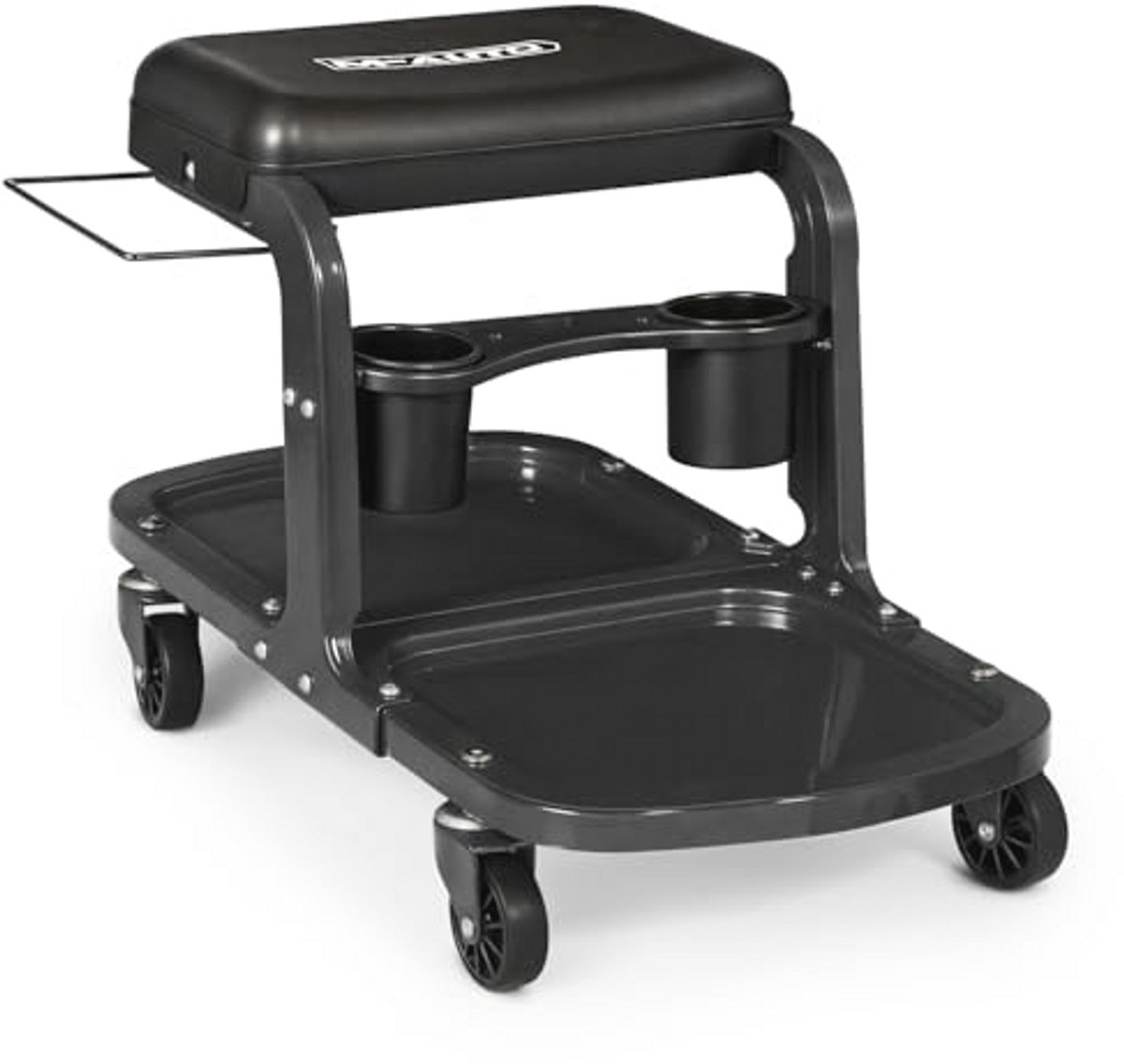 Zware Garage Rollerstoel met Gereedschapsplaat en Uitrustingsrek voor Mechanica