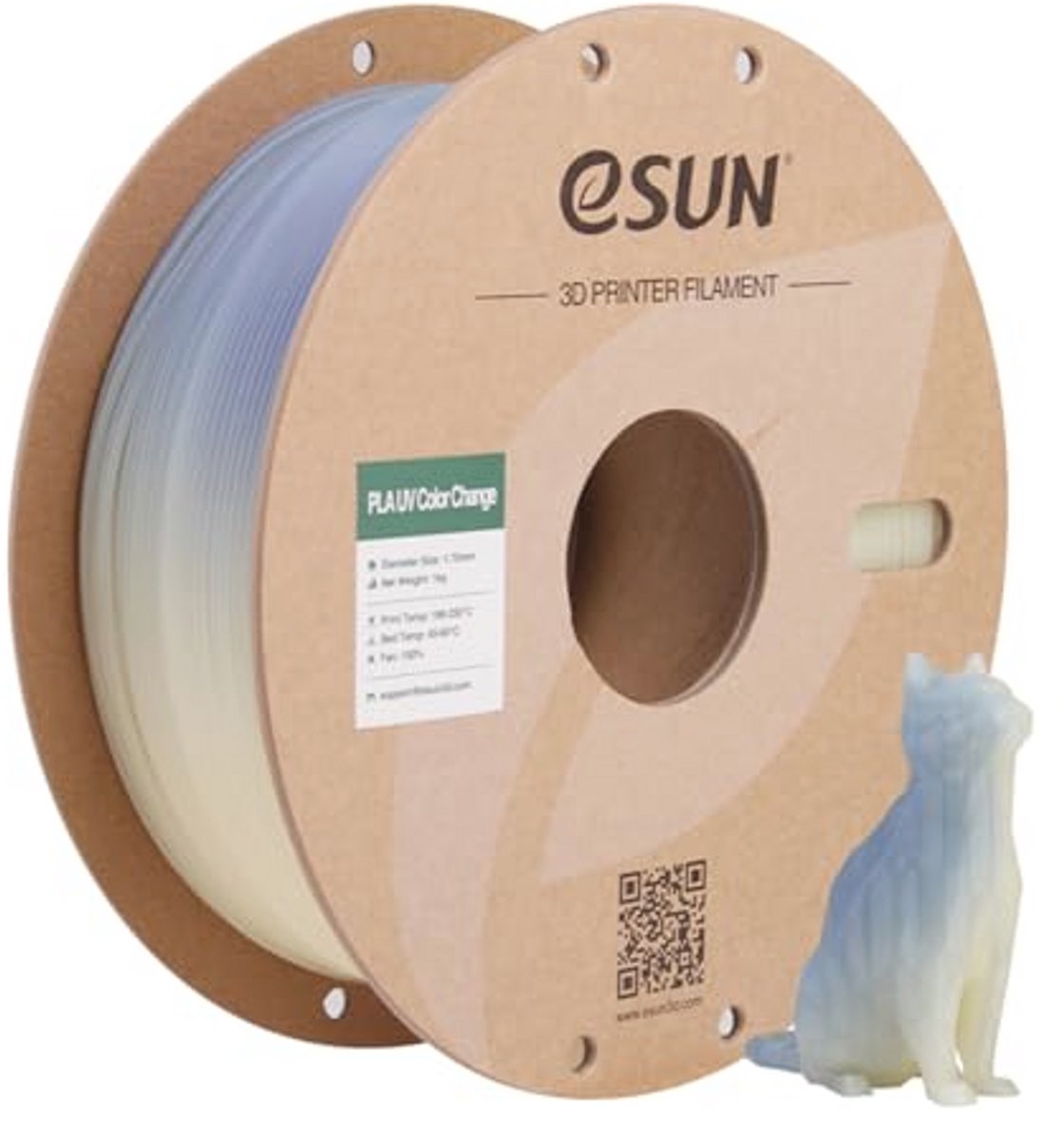 UV Kleurveranderende PLA Filament 1.75mm voor 3D Printers - 1KG Spoel