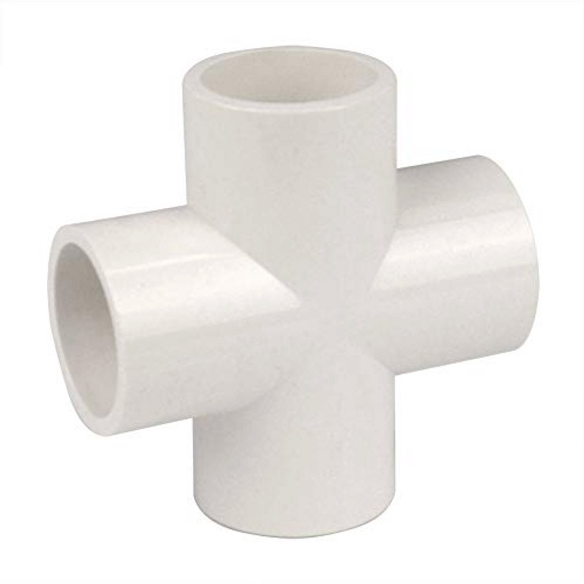10 Stuks PVC Verbindingsstukken voor Zware Kas Frames - 4-Weg Kruis, Duurzame Tuinconstructies