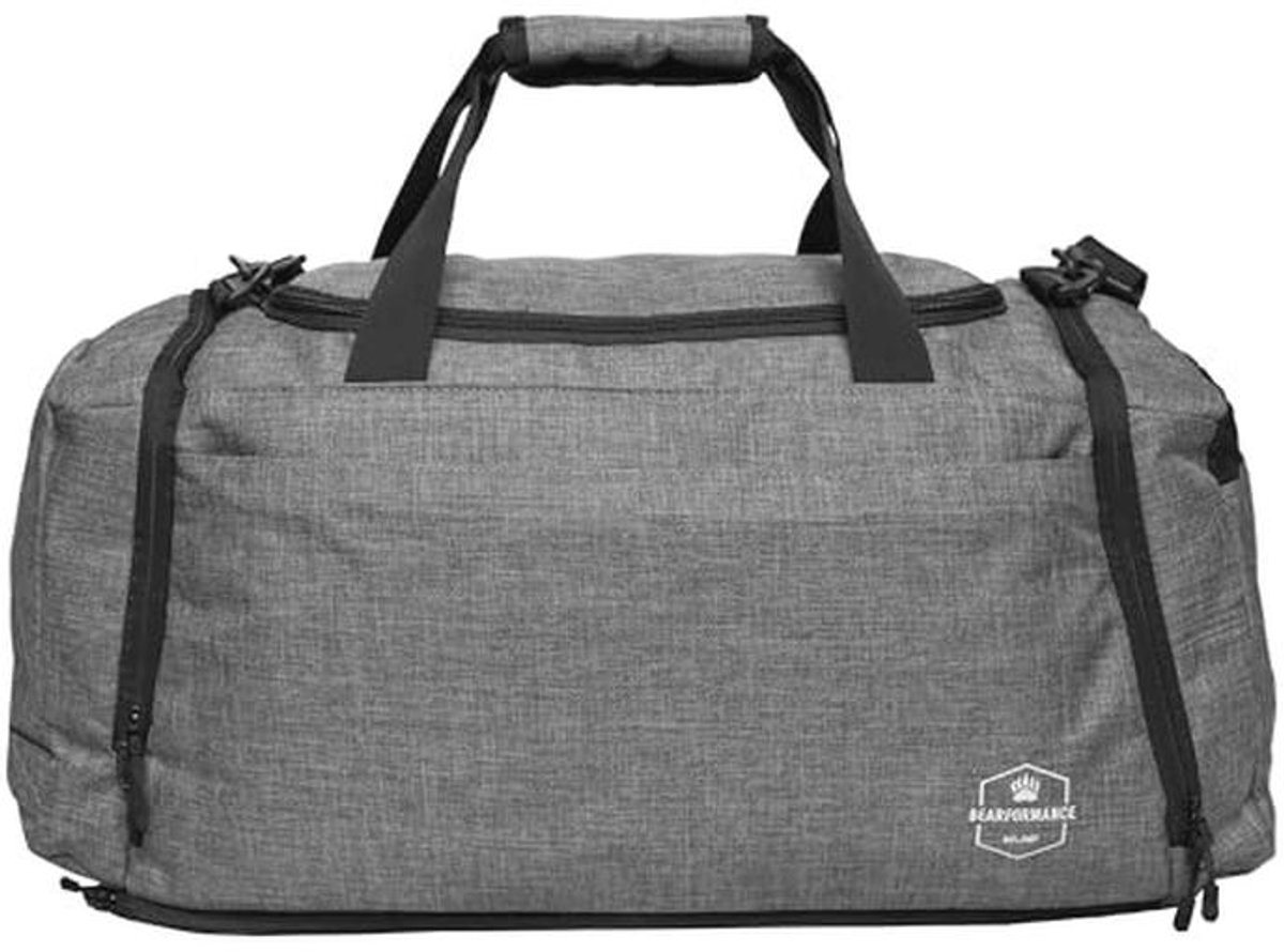 Sporttas met Schoenenvak en Vochtcompartiment - Rugzakfunctie voor Dames en Heren - 50 Liter Grijs