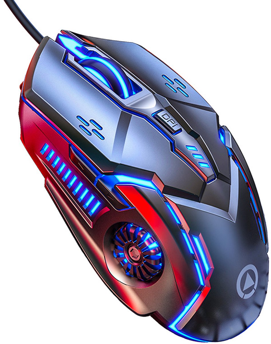 Bekabelde mechanische gamingmuis met achtergrondverlichting