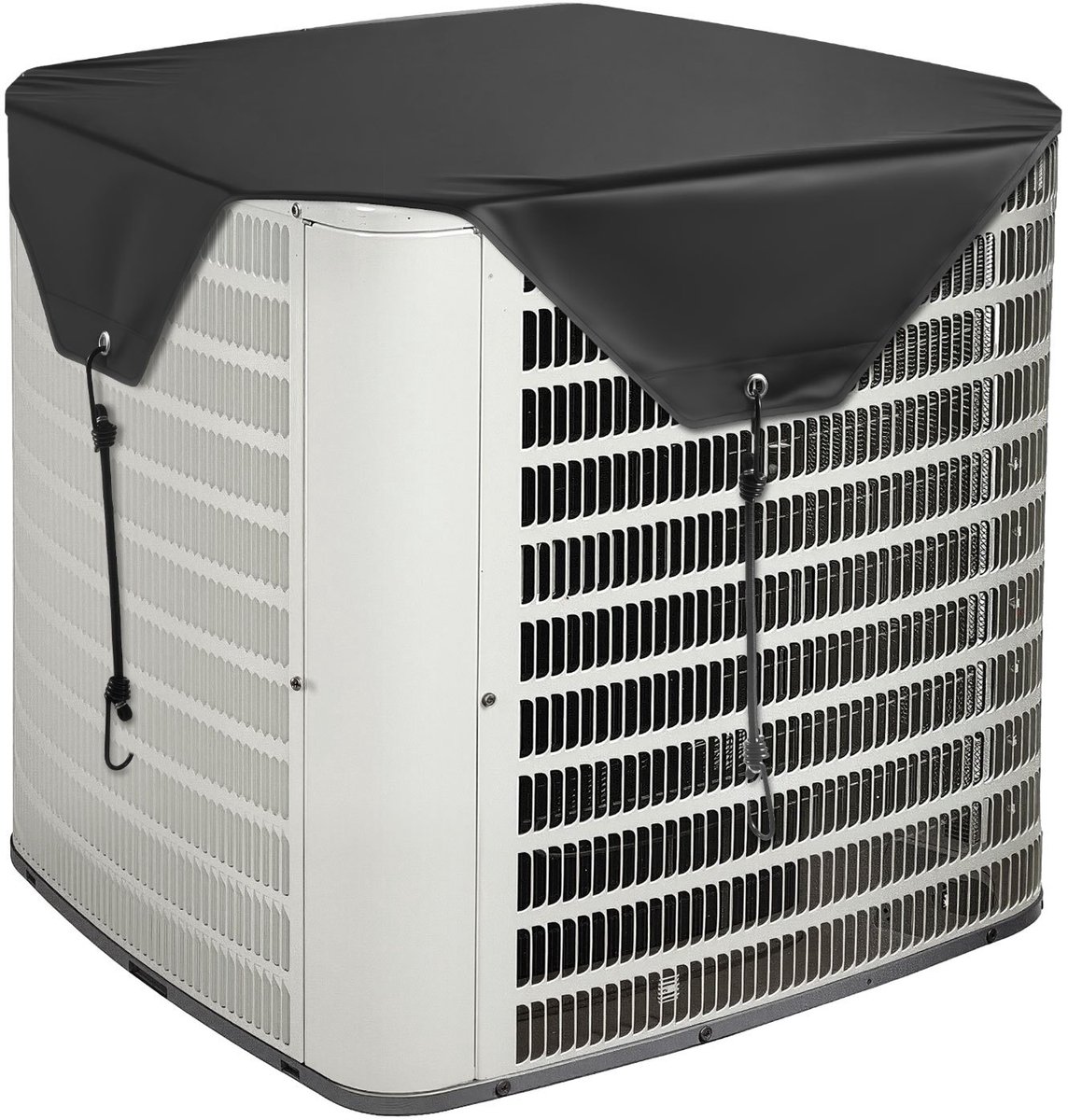 Airconditioner Deksel, voor Buiteneenheden, 710 X 710 mm Centrale AC-Beschermer, Universele Mesh Bovenklep, Weerbestendig en Gemakkelijk Te Installeren voor Alle Seizoenen, Zwart