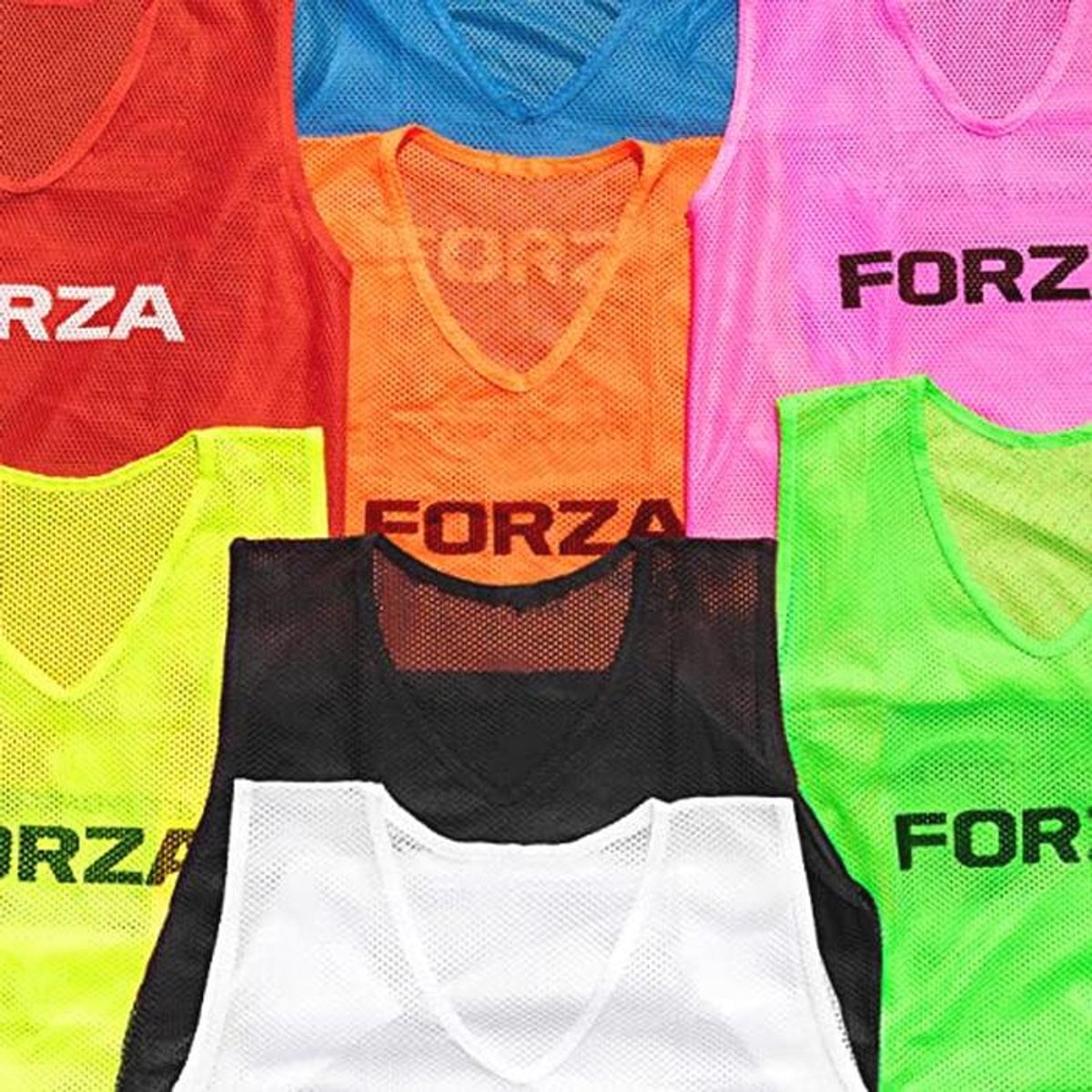 Lichte Fluorescerende Trainingsvesten - 10 Pack - Beschikbaar in Kleuren & Maten