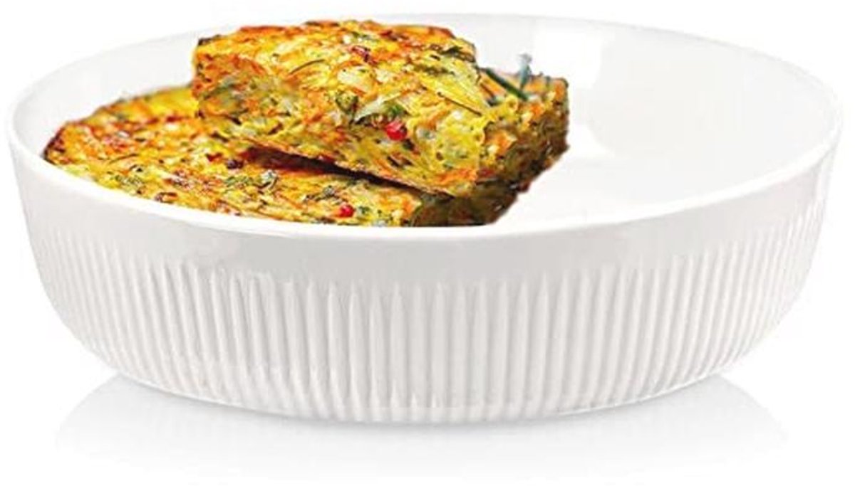 Porseleinen ovenschaal bakvorm rond 29 cm 4 L