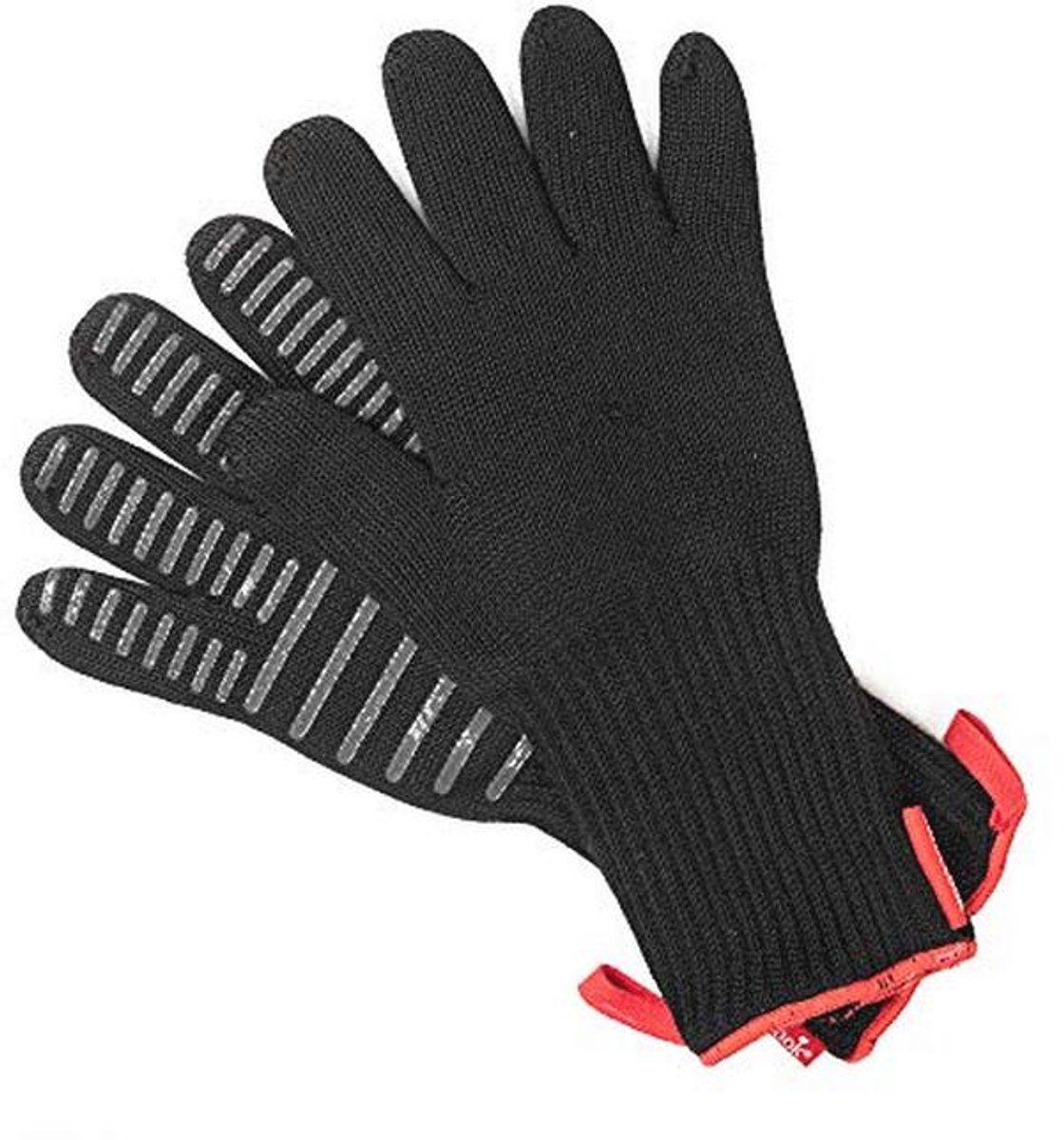 Hittebestendige Barbecue Handschoenen - Premium BBQ en Oven Handschoenen in Zwart, 33 cm