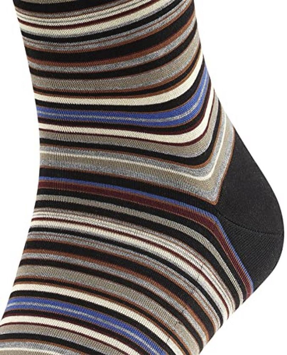 Heren Microblock Kniekousen van Katoen - Ademend, Striped, Elegante Kleuren voor Business en Dagelijks Gebruik