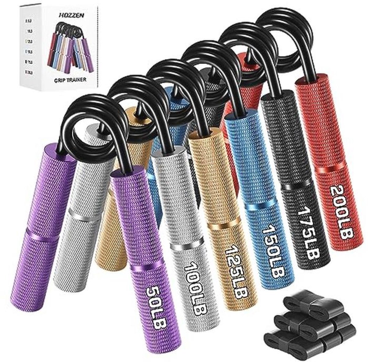 Handtrainer Vingertrainer Gripkrachttrainer Set - 6 Stuks voor Spieropbouw en Handrevalidatie