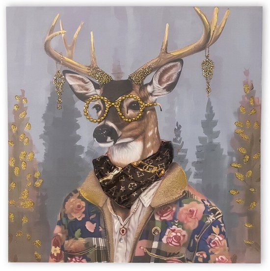 Tableau cool reindeer 60x60cm