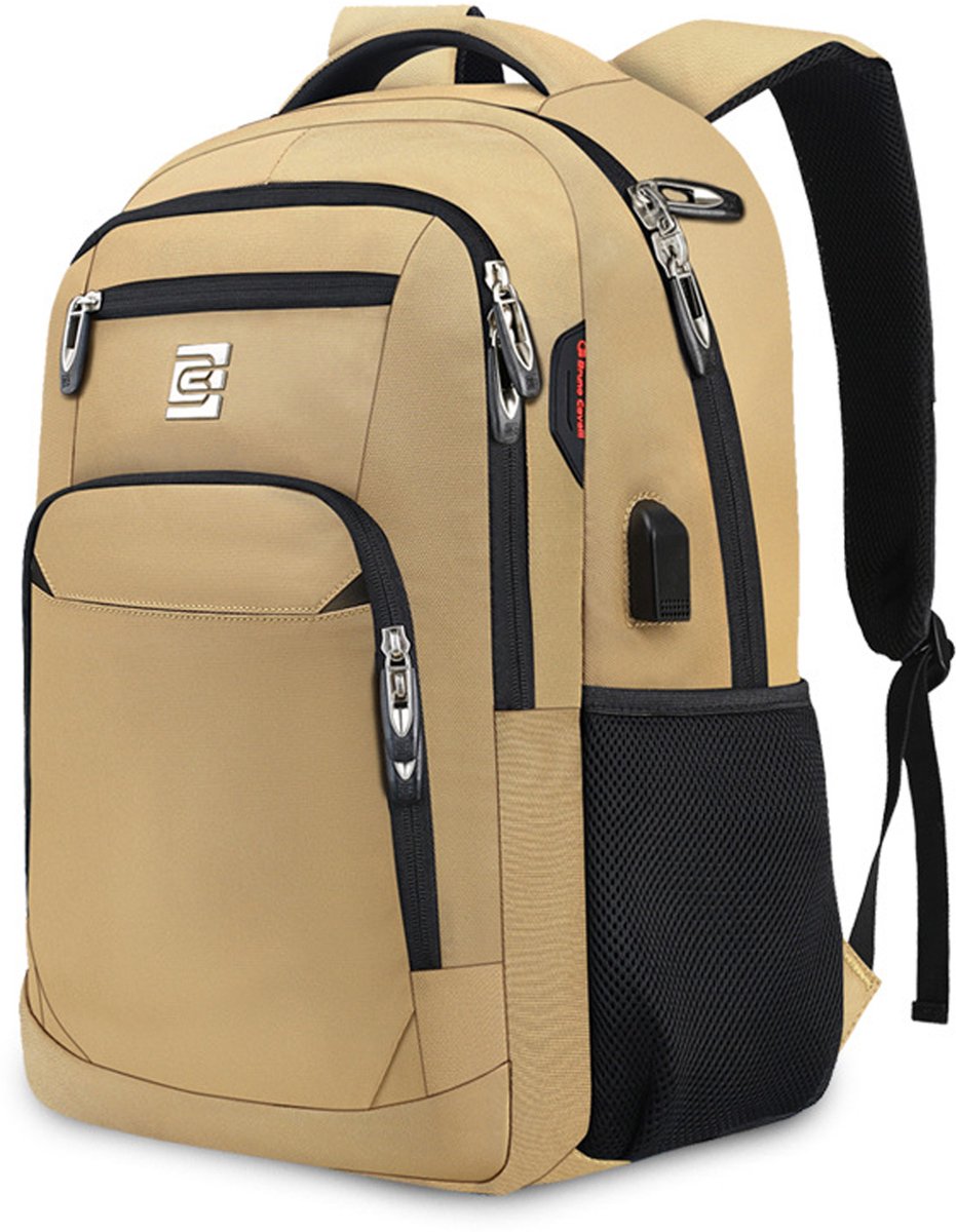 STILVORA Reistassen - Rugzak, Travel Rugzak, Laptop Rugzak, Grote Capaciteit Rugzak, Lichtgewicht Grote Capaciteit Rugtas, 18 Inch Rugzak, Backpack Voor Werk En Reizen, Travel Backpack Met Veel Vakken, Kaki, Oxford-Stof