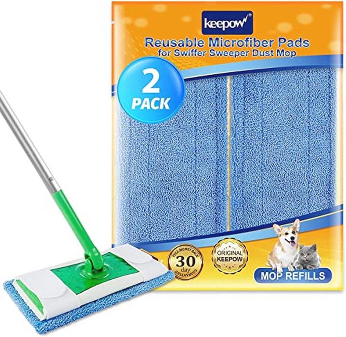 Wasbare herbruikbare pads voor Swiffer Sweeper Mop - microvezel vloerreiniging