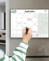 Magnetische Familiekalender 2025-2026 A4 voor Koelkast - Maandplanner voor Thuis en Op Kantoor