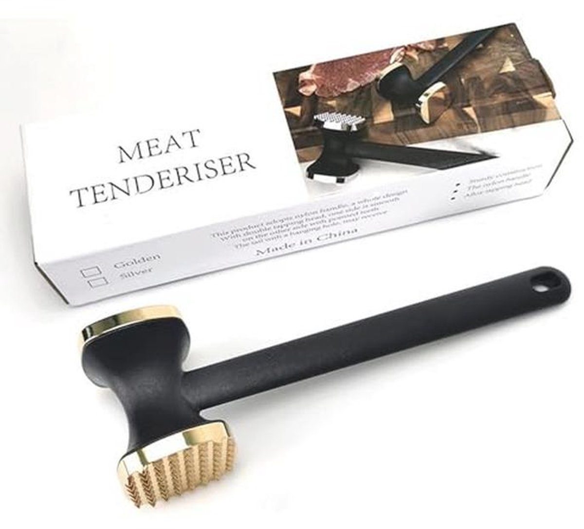 Vlees Tenderizer - Handmatige Hamer voor Biefstuk, Kip, Vis en Meer