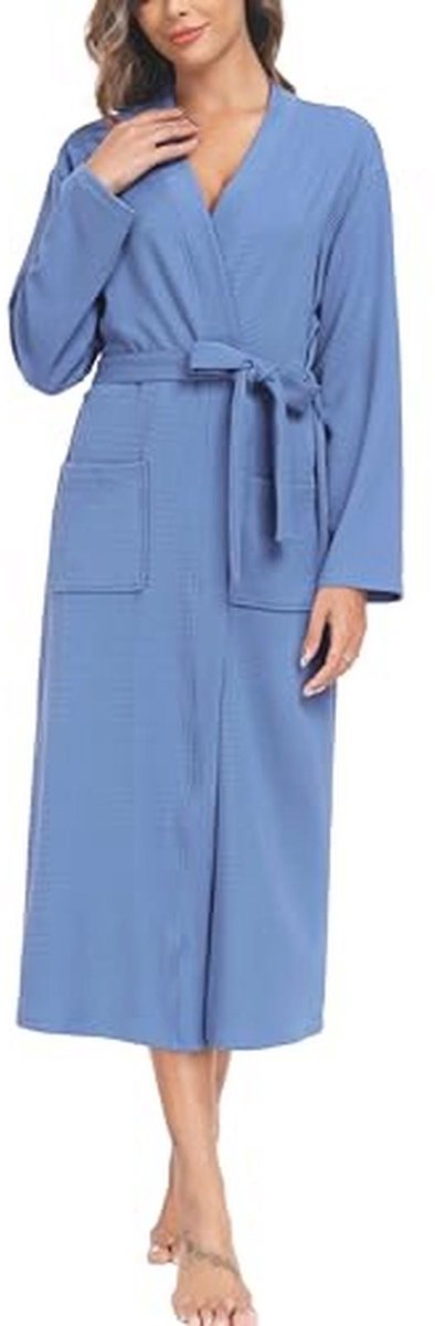 Lichtgewicht Wafel Badjas voor Dames - Luxe Loungewear en Nachtkleding