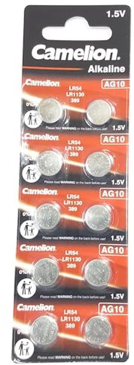 Alkaline Knoopcel Batterij AG10/LR54/LR1131/389