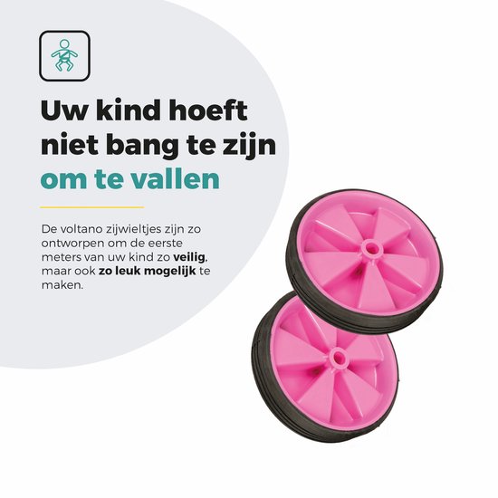 Voltano Zijwieltjes - Roze - 12-20 Inch - Zijwielen Voor Kinderfiets van Voltano — afbeelding 4