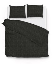 Zohome Lino Dekbedovertrek - Lits-jumeaux - Katoen - 240x200-220cm - Zwart