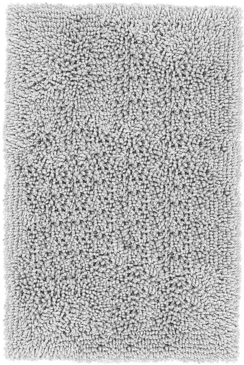 Heckettlane Badmat Fergana - Badkamermat - Bidetmat - Antislip tapijt - 70x120 cm - Grijs