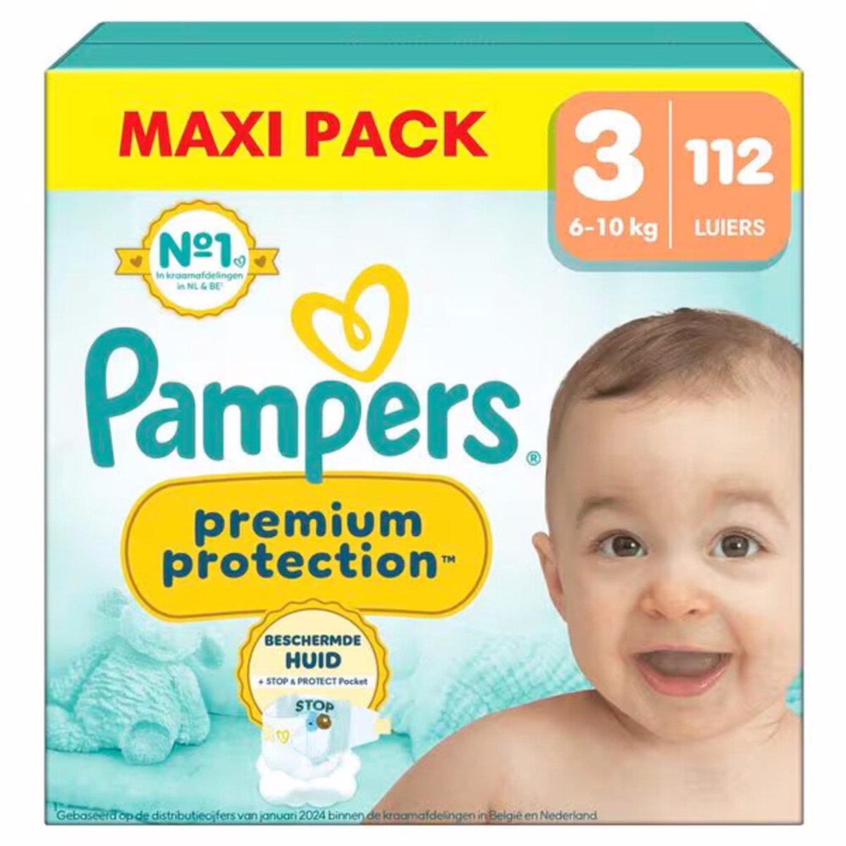 Pampers - Premium Protection - Maat 3 - Mega Pack - 112 luiers - 6/10 KG