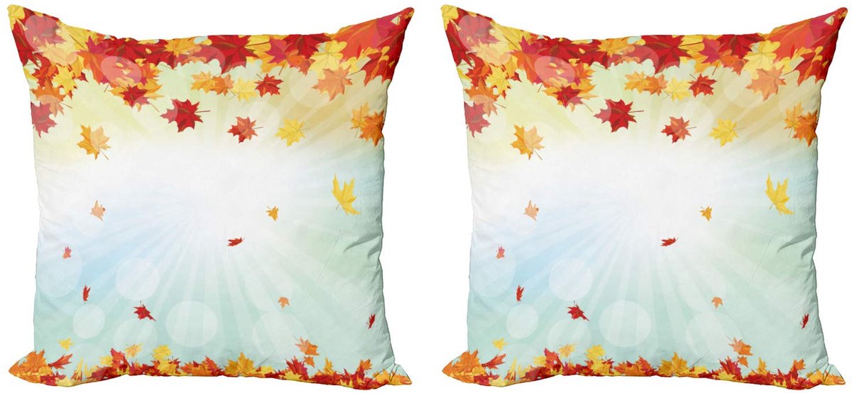 ABAKUHAUS Herfst – Kussenhoes 45x45 cm – Dubbelzijdig bedrukt – Veelkleurig Mehrfarbig