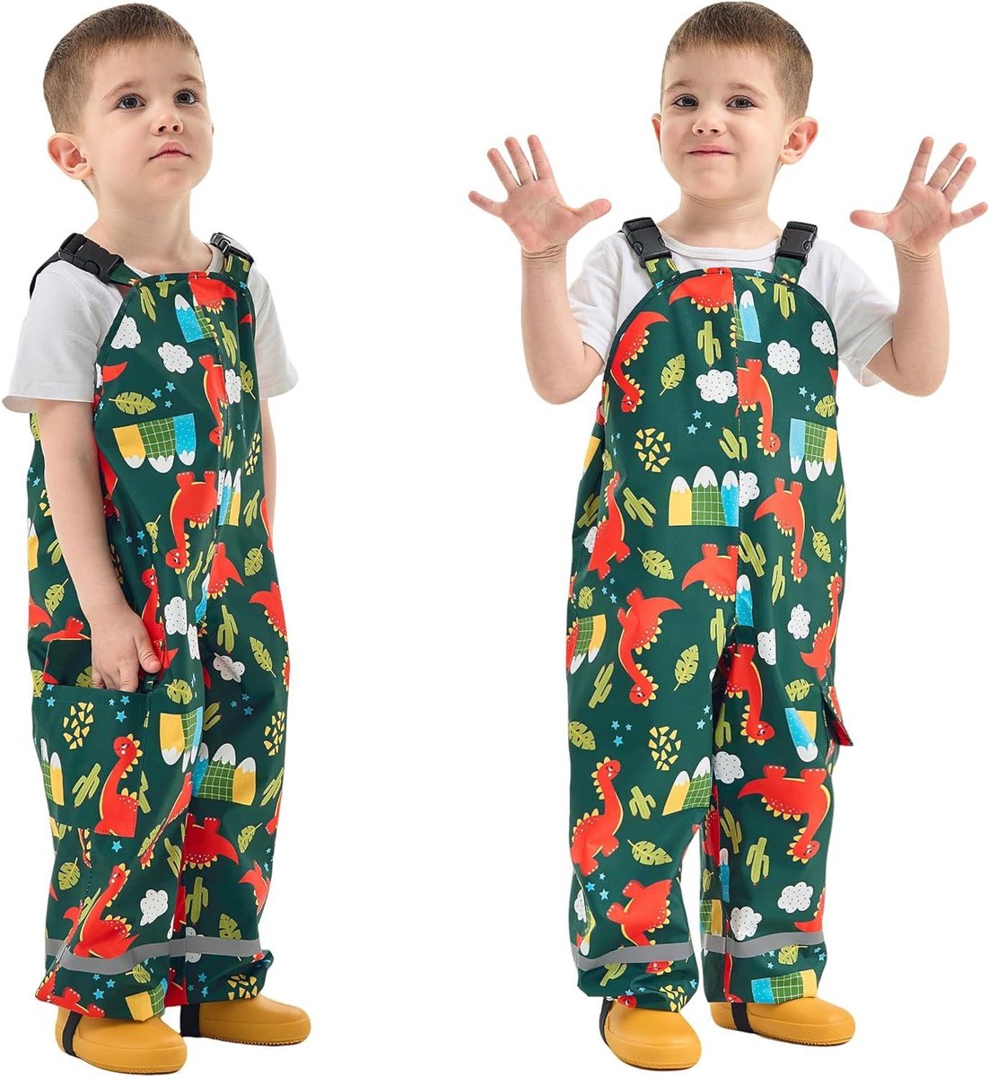 Cosensi Kinderregenbroek voor jongens en meisjes Wind- en waterdichte tuinbroek Lichtgewicht modderbroek met reflector Outdoorbroek Regenkleding in Any