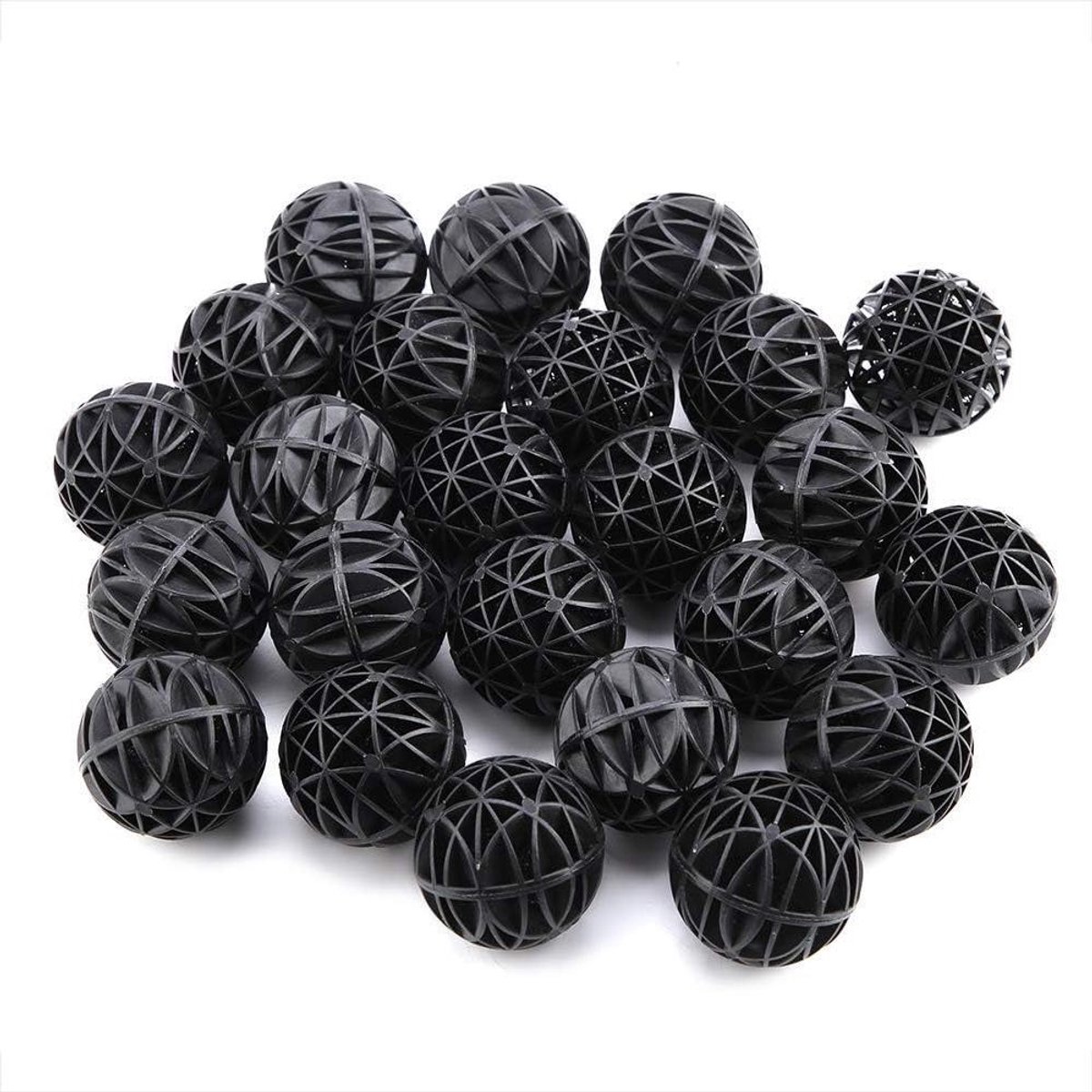 Cosensi - Aquariumfilter Bio Poreus Filtermateriaal 50 stuks - Voor Aquarium en Vijver - Biochemische Bal 56mm - Filter met Katoen - 46mm met Katoen