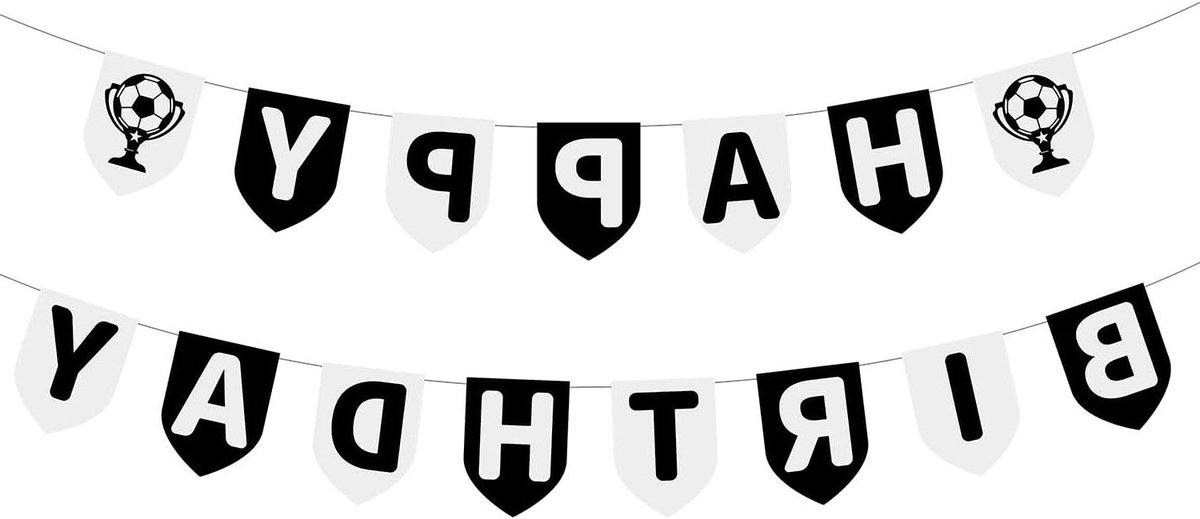 Happy Birthday Banner - Voetbal Thema Decoraties voor Jongens en Meisjes - Feestelijke Voetbalfans Verjaardagsfeestviering